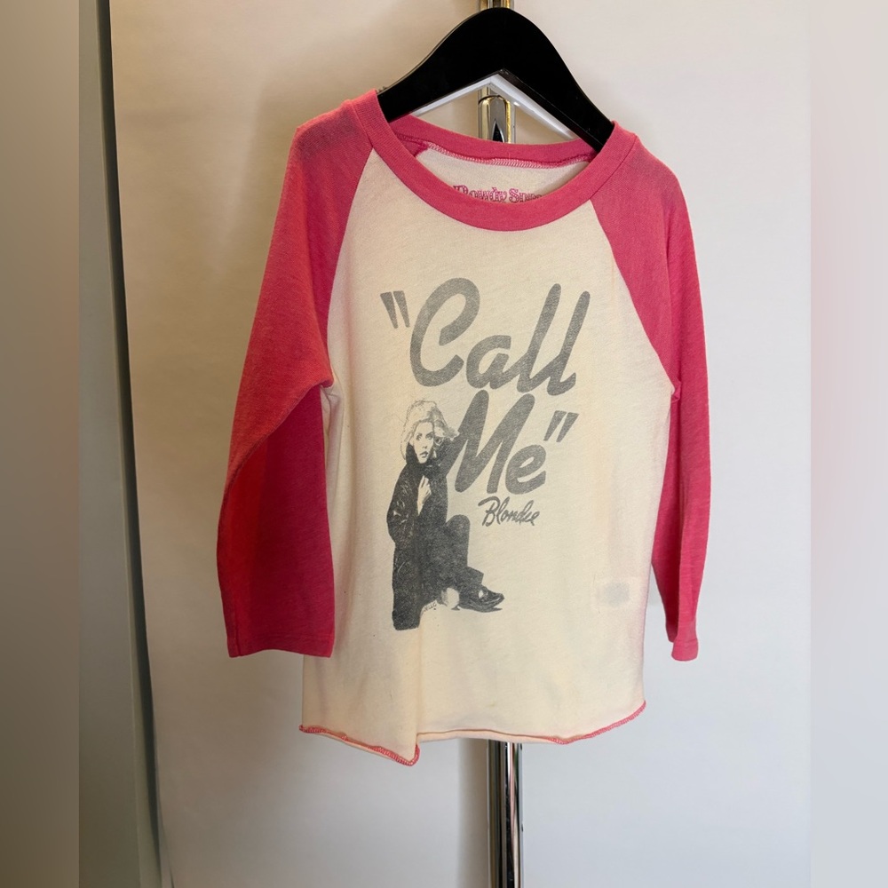 Rowdy Sprout “Call Me” Blondie Raglan Tee Size 6
